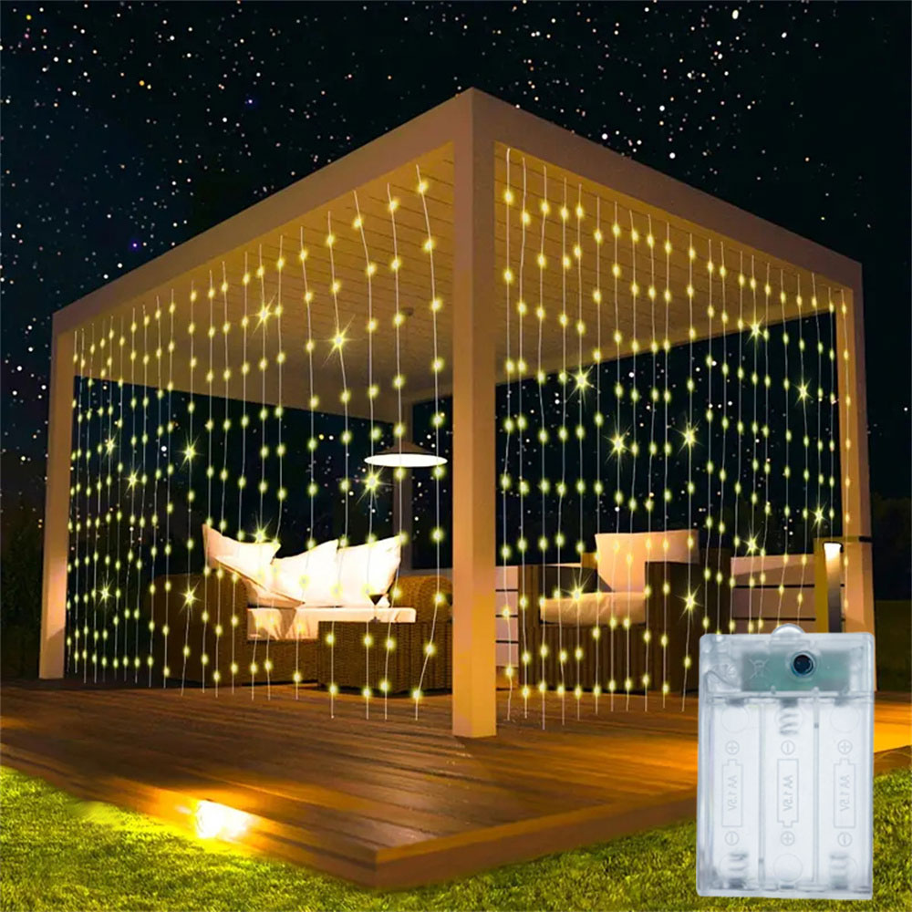 Fairy Light Curtain - 1pc 6x3/3x3/3x2/3x1m LED Curtain String Lights