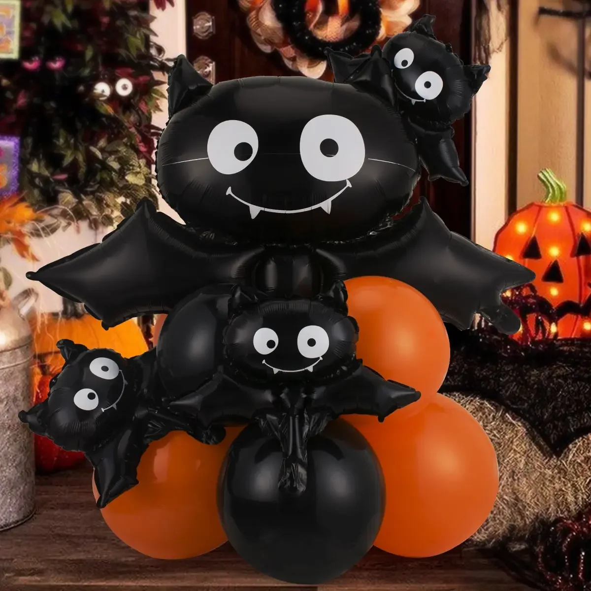 Orange Lighting Decor - 12/13pcs Happy Halloween Balloon Set With