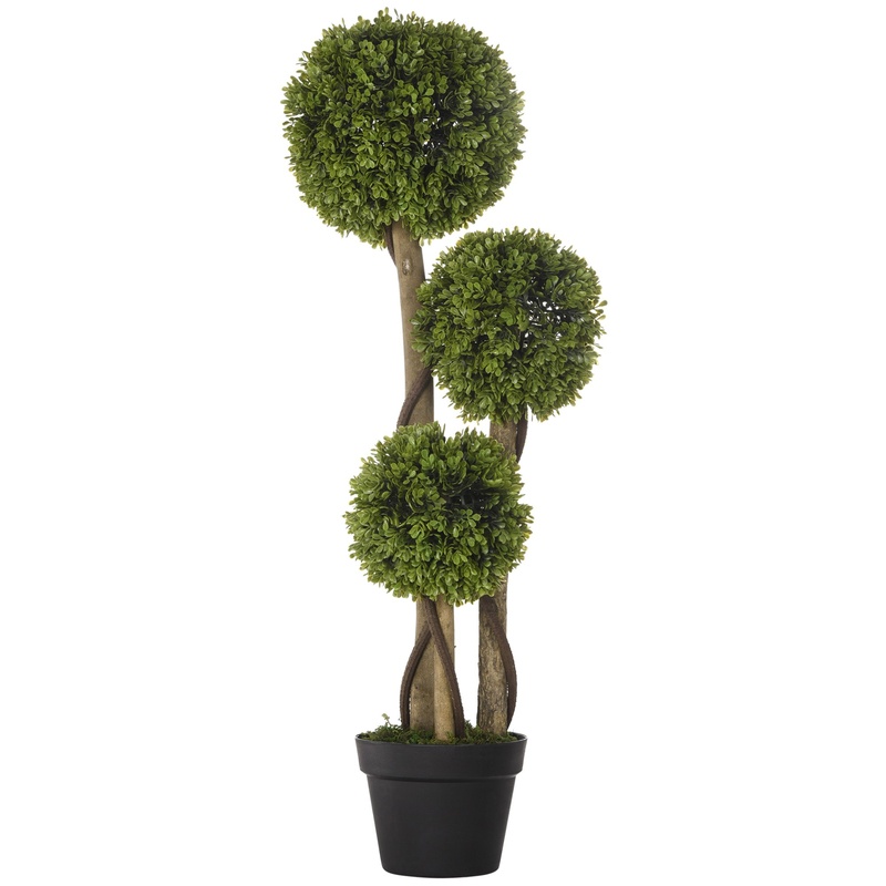 Home Decor Lighting Tree - Light Green Artificial Boxwood Topiary Tree