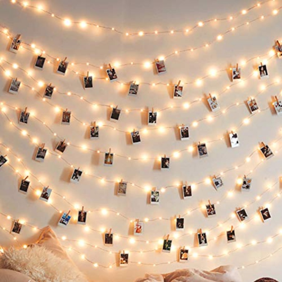 Lighting Decor Photos - 50 LEDs 20 Photo Clips String