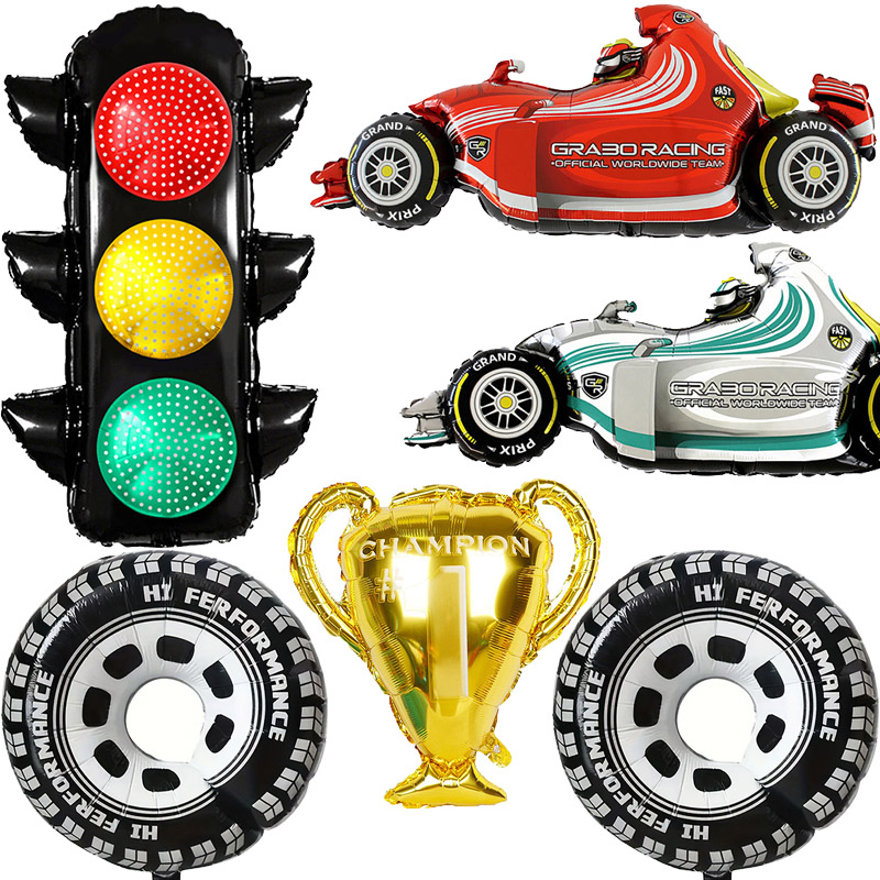 Lighting Mcqueen Birthday Decor - Race Car Party Aluminum Foil Balloon