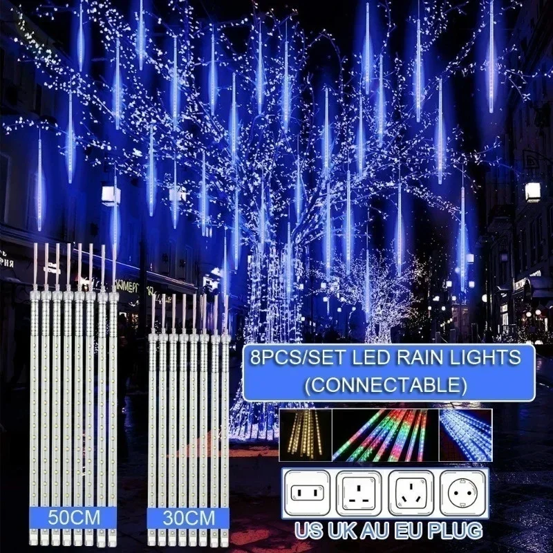 Decor Lighting Uk - 30cm/50cm Waterproof Meteor Shower Rain 8