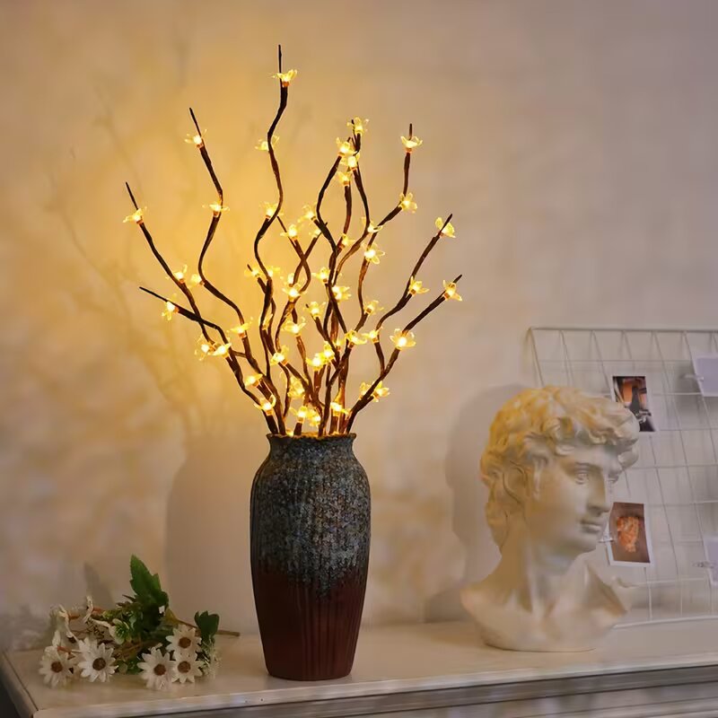 Home Decor Lighting Tree - 1/2PC 20LED Cherry Blossom Tree Branch