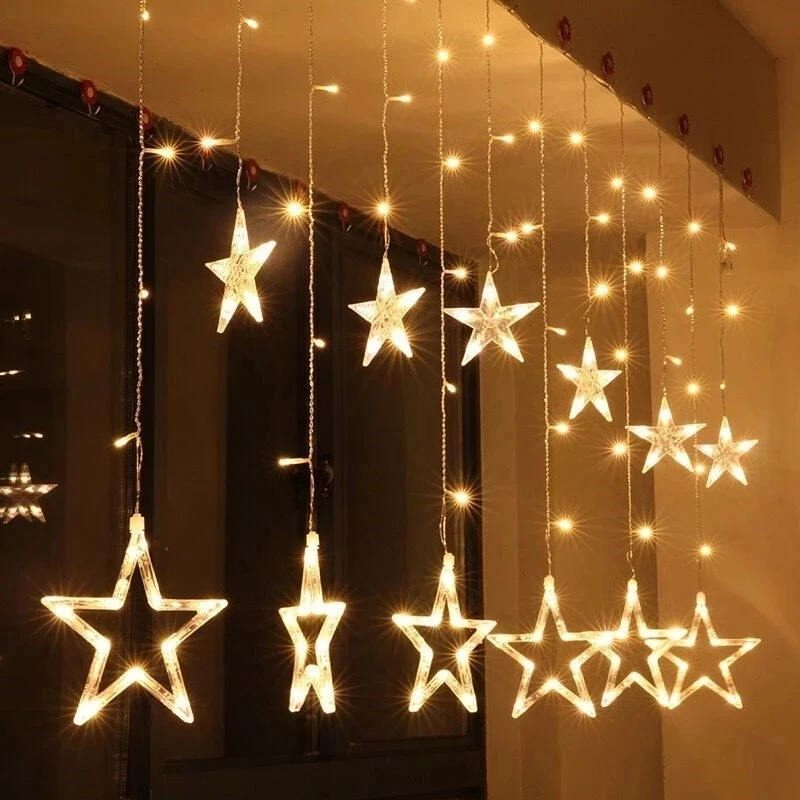 Fairy Light Curtain - Christmas Fairy Garland Star 220V EU