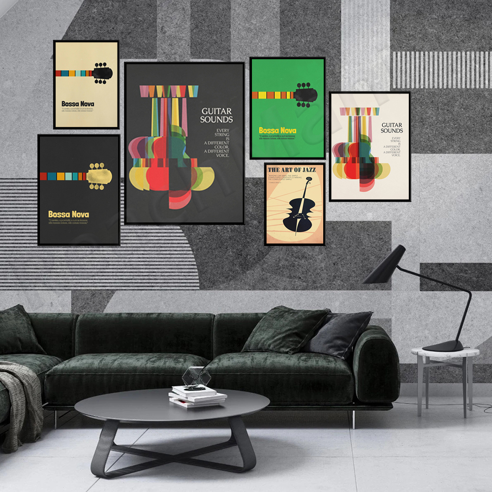 Nova Decor & Lighting Juletrelys - Bossa Nova Poster, Jazz Print, Brazil