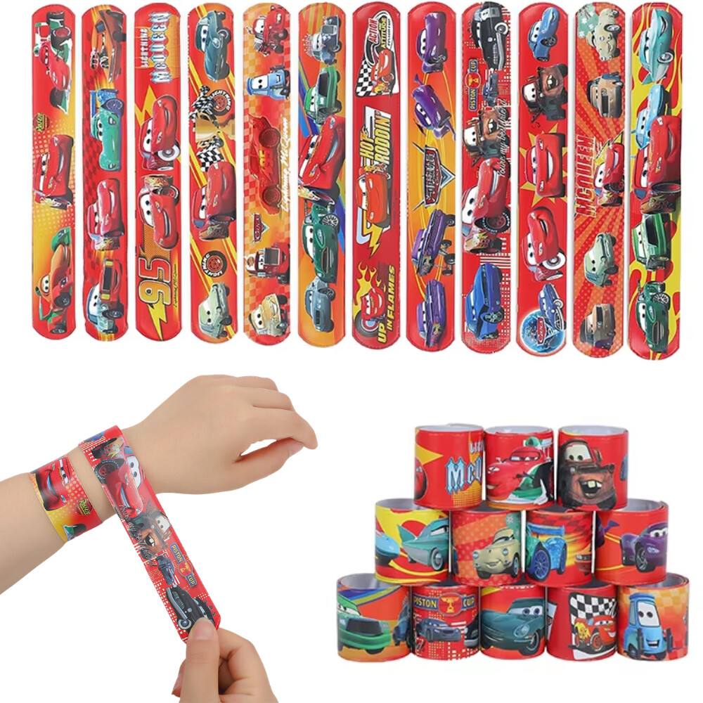 Lighting Mcqueen Birthday Decor - @NEW12/36pcs Cars Slap Bracelets Party Favors