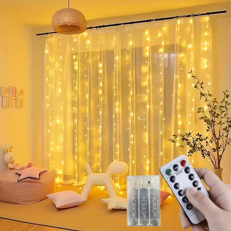 Fairy Light Curtain - 300/600 LED Battery-Operated Fairy String Lights