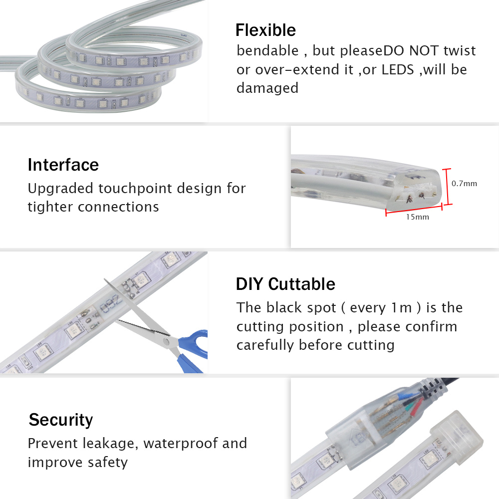 220V Bluetooth RGB Led Strip L – Decor Lighting Uk recenzja i cena