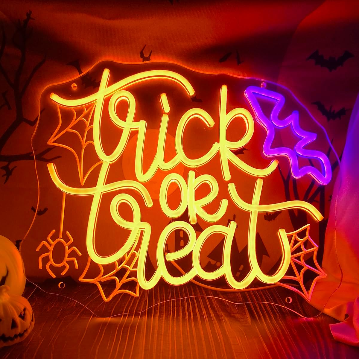Trick or Treat LED Neon Sign U – Home Decor Lighting Tricks recenzja i cena