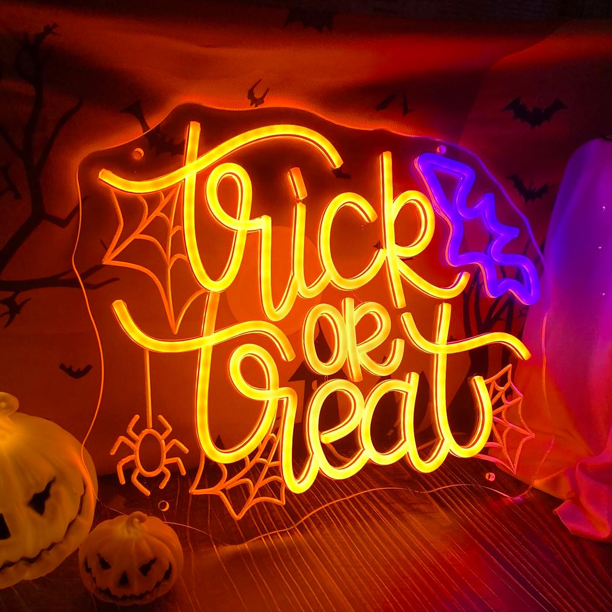 Trick or Treat LED Neon Sign U – Home Decor Lighting Tricks recenzja i cena