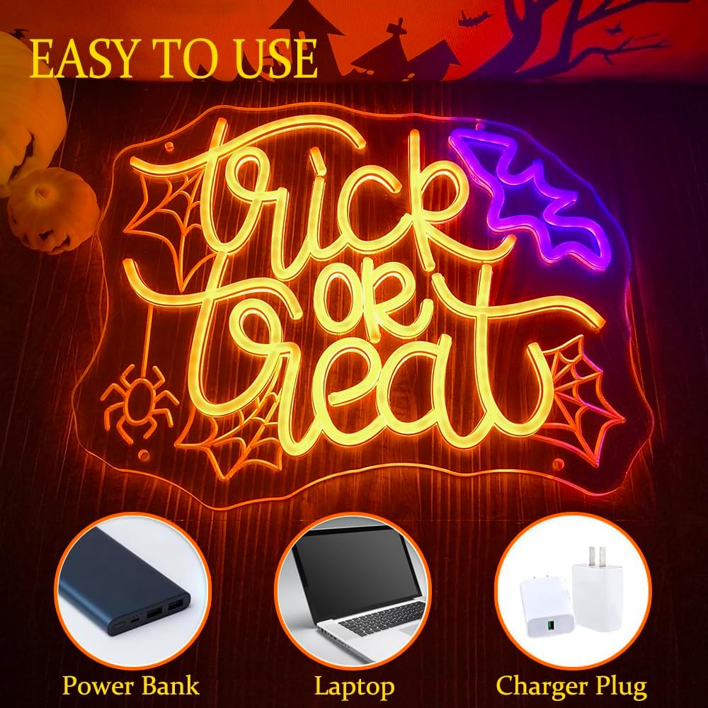 Trick or Treat LED Neon Sign U – Home Decor Lighting Tricks recenzja i cena