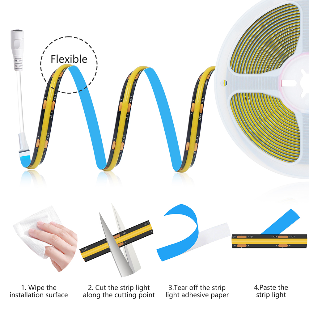 320LEDs COB LED Strip Light 12 – Decor Lighting Uk recenzja i cena