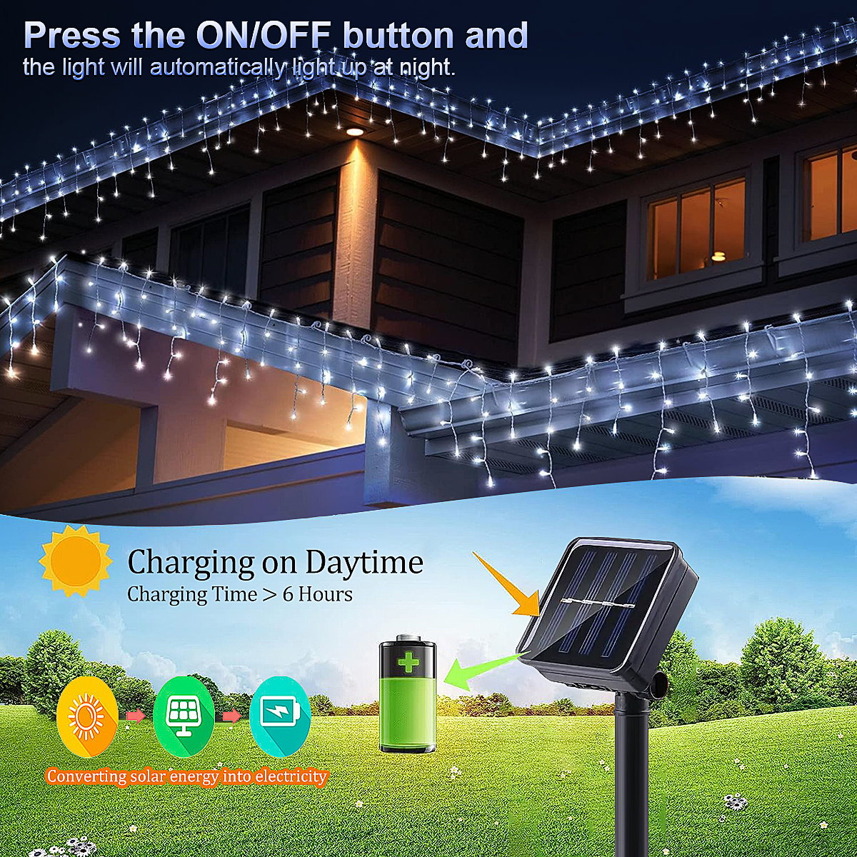 LED Solar String Lights Waterf – Fairy Light Curtain recenzja i cena