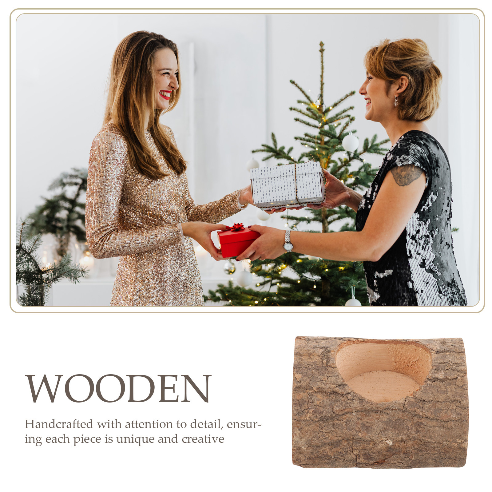 2Pcs Tree Bark Wood Holder Sol – Home Decor Lighting Tree recenzja i cena