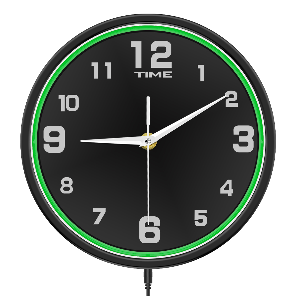 Arabic Numeral LED Neon Glowin – Lighting Home Decor Wall Clocks recenzja i cena