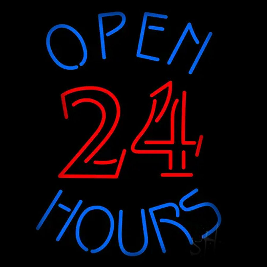 Red Open 24 Hours Neon Sign 10 – Decor Lighting Opening Hours recenzja i cena