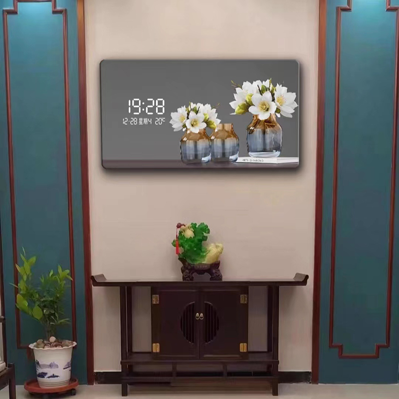 Large Size Flower Pattern Digi – Lighting Home Decor Wall Clocks recenzja i cena