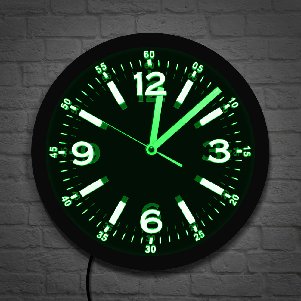 Modern Design LED Neon Light W – Lighting Home Decor Wall Clocks recenzja i cena