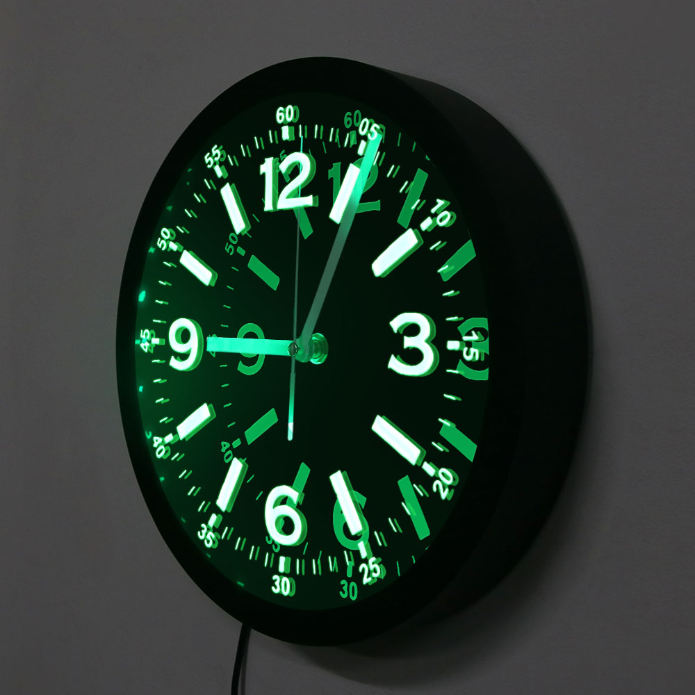 Modern Design LED Neon Light W – Lighting Home Decor Wall Clocks recenzja i cena
