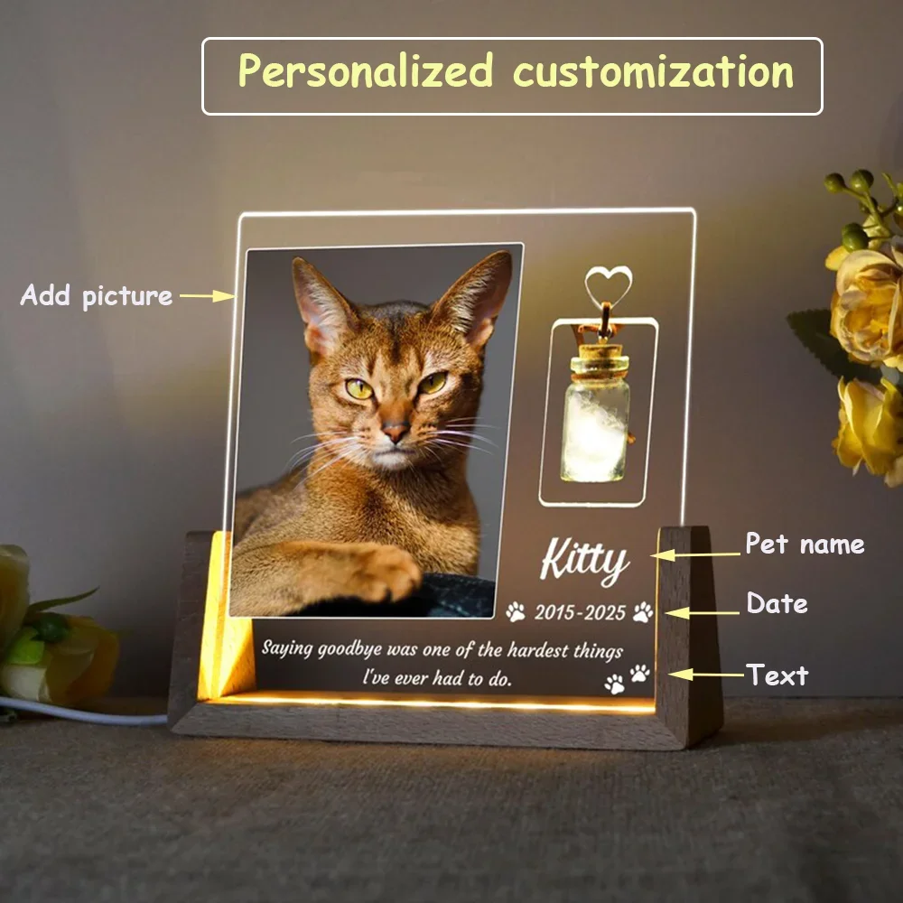 Custom Pet Memorial Night Ligh – Lighting Decor Photos recenzja i cena