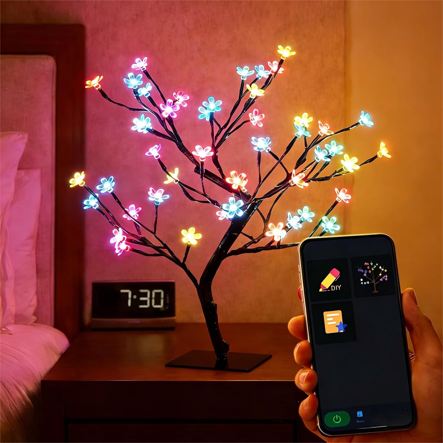 Smart USB Cherry Blossom Tree  – Home Decor Lighting Tree recenzja i cena