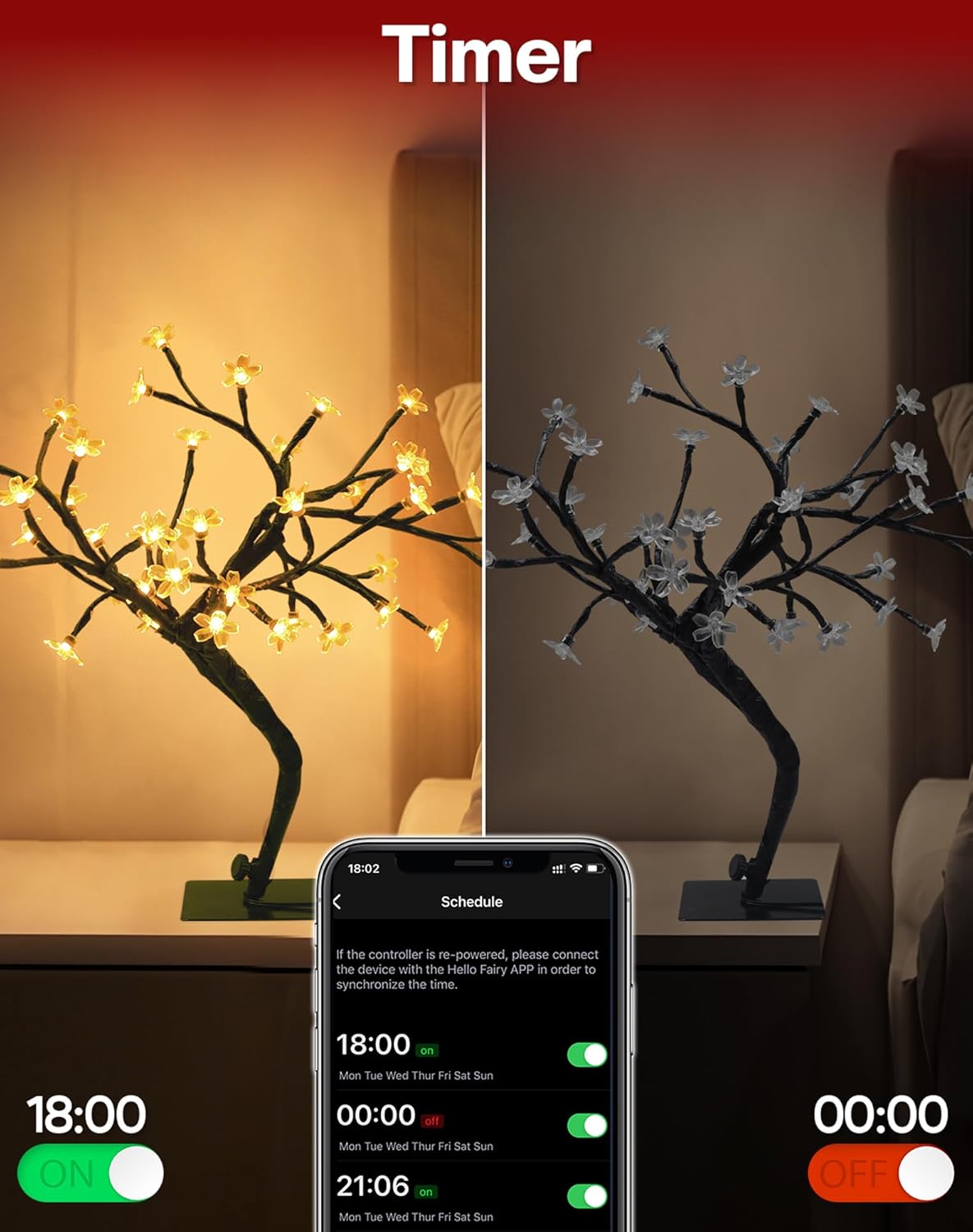 Smart USB Cherry Blossom Tree  – Home Decor Lighting Tree recenzja i cena