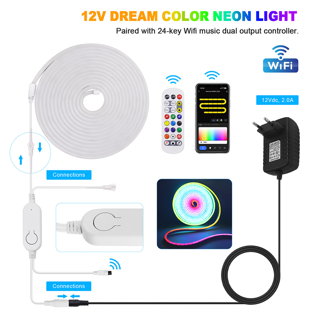 WiFi Smart RGB Neon LED Strip  – Decor Lighting Uk recenzja i cena