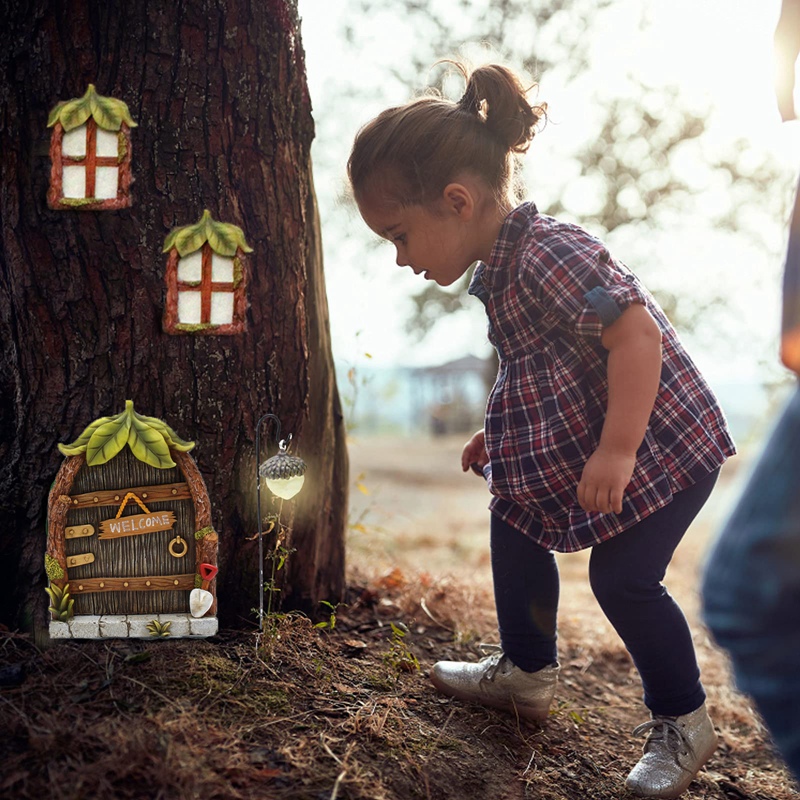 Miniature Fairy Gnome Home Win – Home Decor Lighting Tree recenzja i cena
