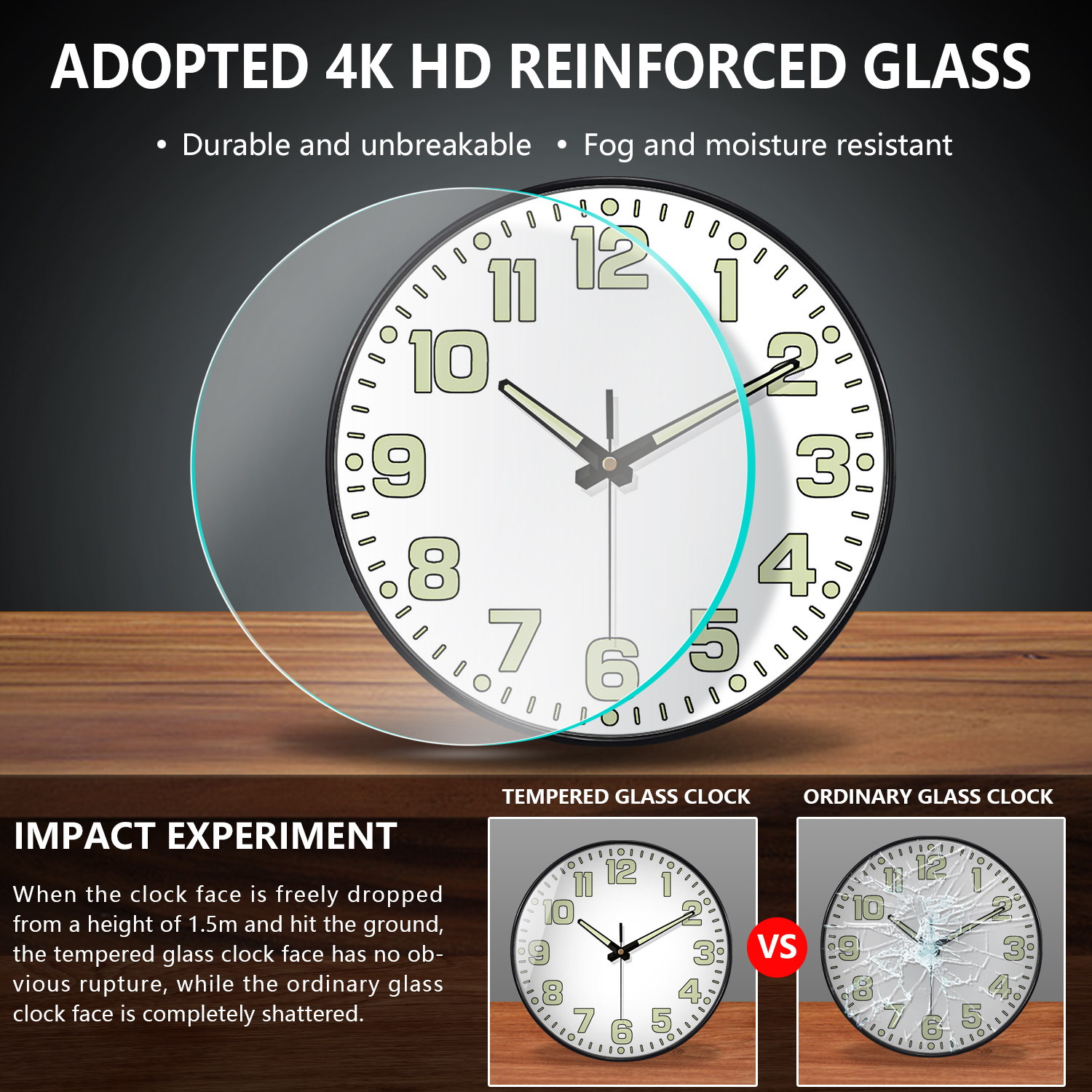 Luminous Wall Clock Light In D – Lighting Home Decor Wall Clocks recenzja i cena