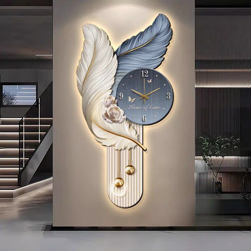 Light Luxury Feather Entrance  – Lighting Home Decor Wall Clocks recenzja i cena