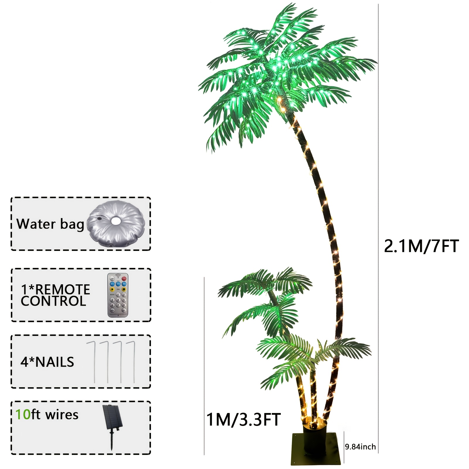 7ft Solar Lighted Artificial P – Home Decor Lighting Tree recenzja i cena