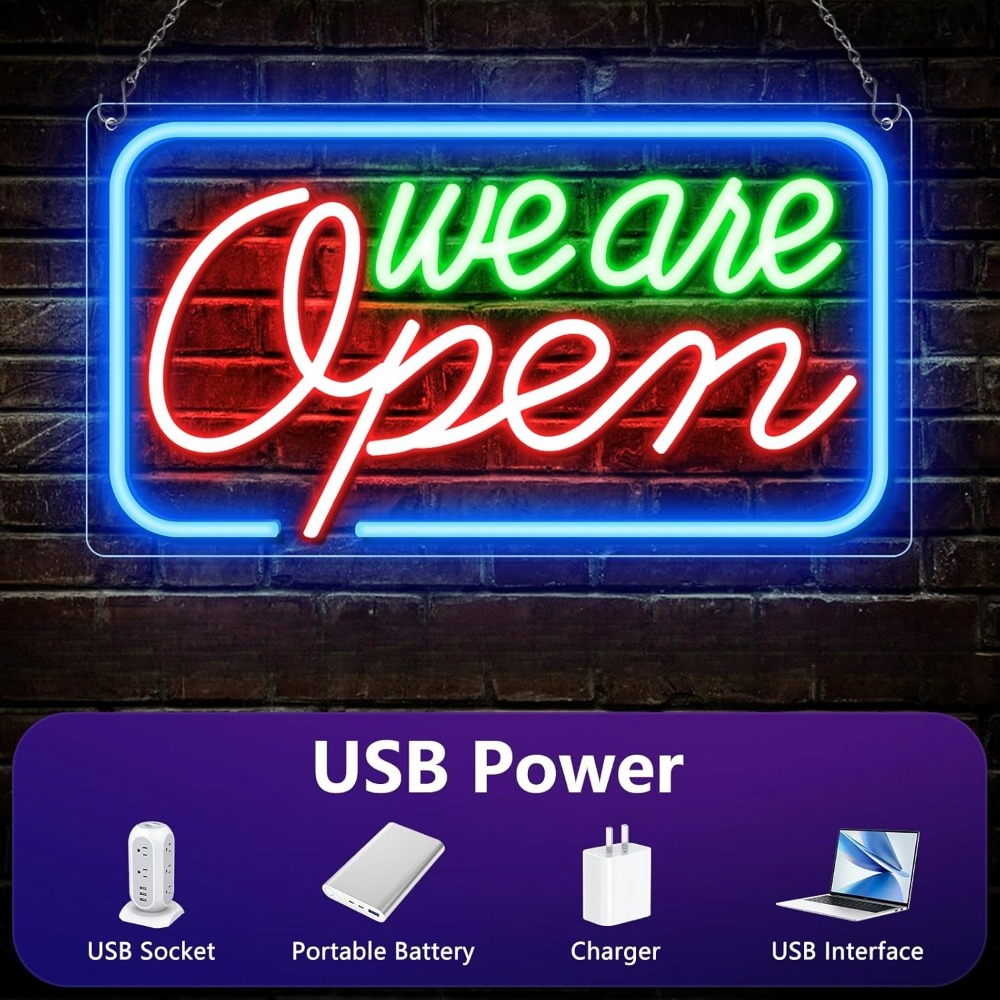We Are Open LED Neon Sign Ligh – Decor Lighting Opening Hours recenzja i cena