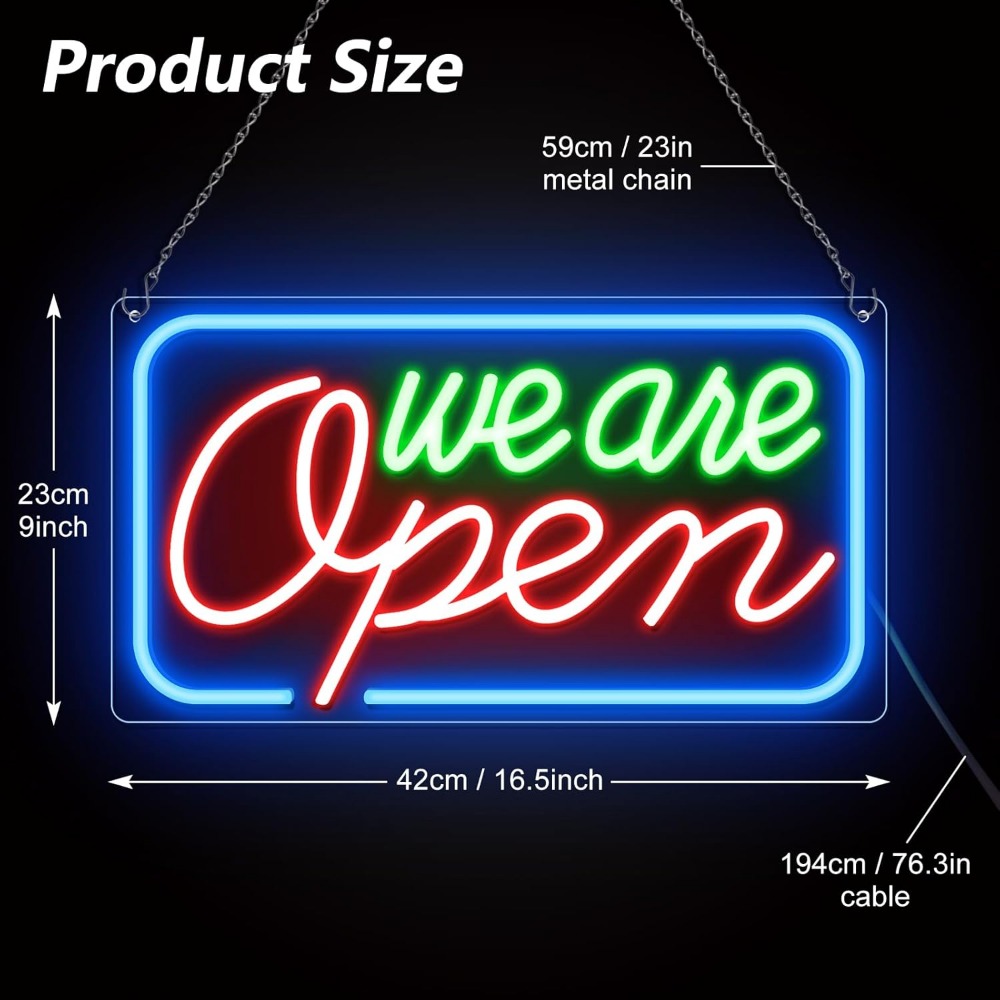 We Are Open LED Neon Sign Ligh – Decor Lighting Opening Hours recenzja i cena