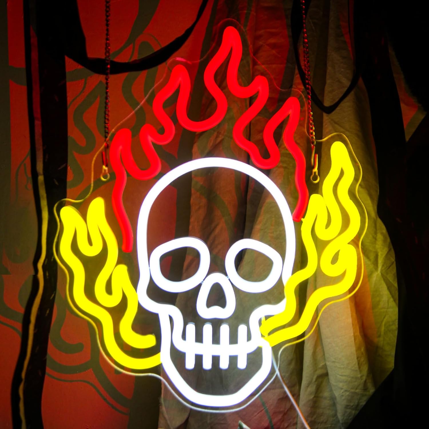 Gevbay Skull Neon Sign Hallowe – Home Decor Lighting Tricks recenzja i cena