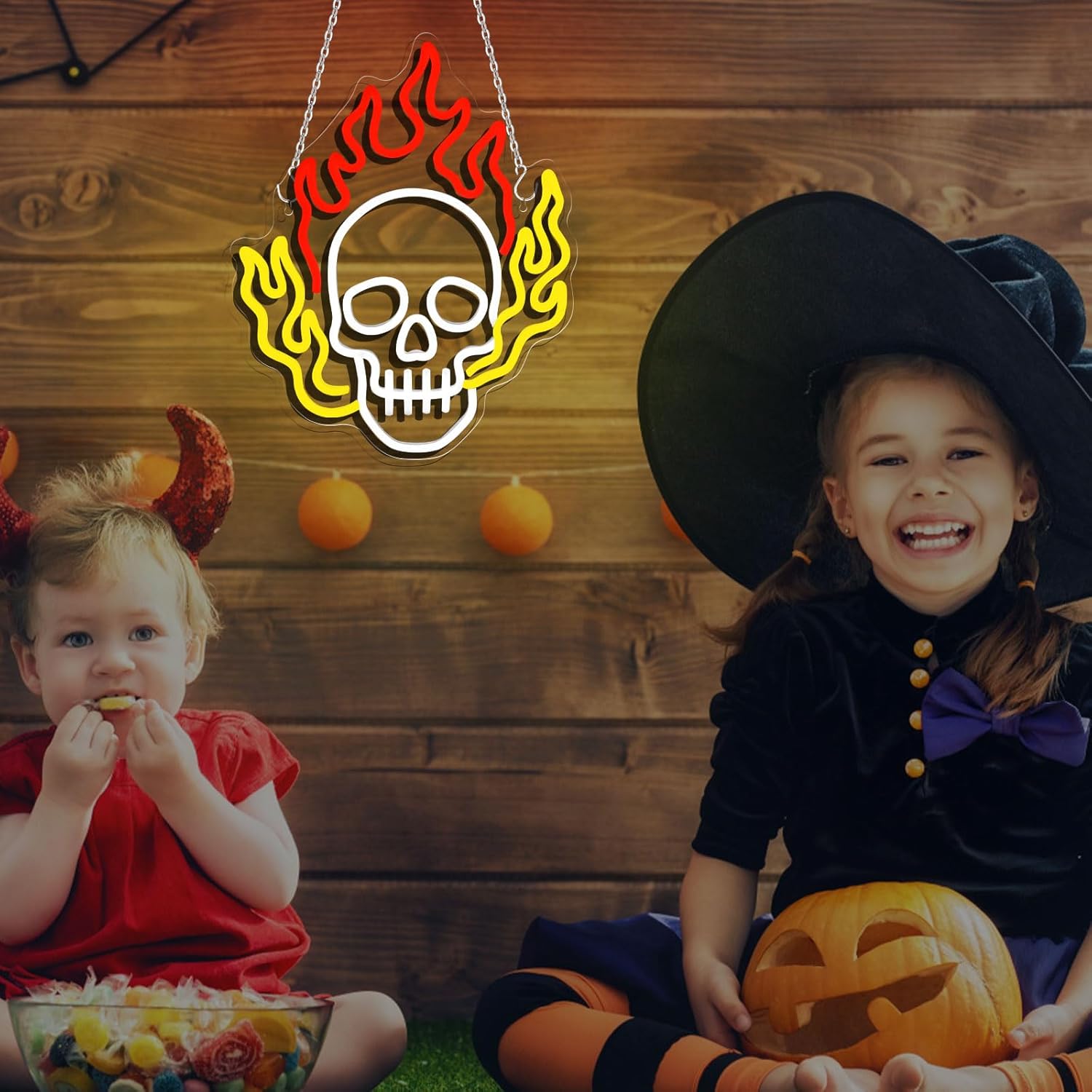Gevbay Skull Neon Sign Hallowe – Home Decor Lighting Tricks recenzja i cena