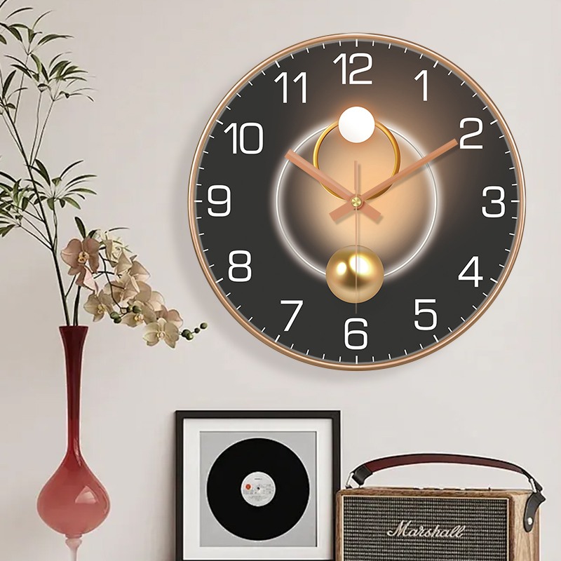 Luxury Wall Clock 2D Light Sha – Lighting Home Decor Wall Clocks recenzja i cena