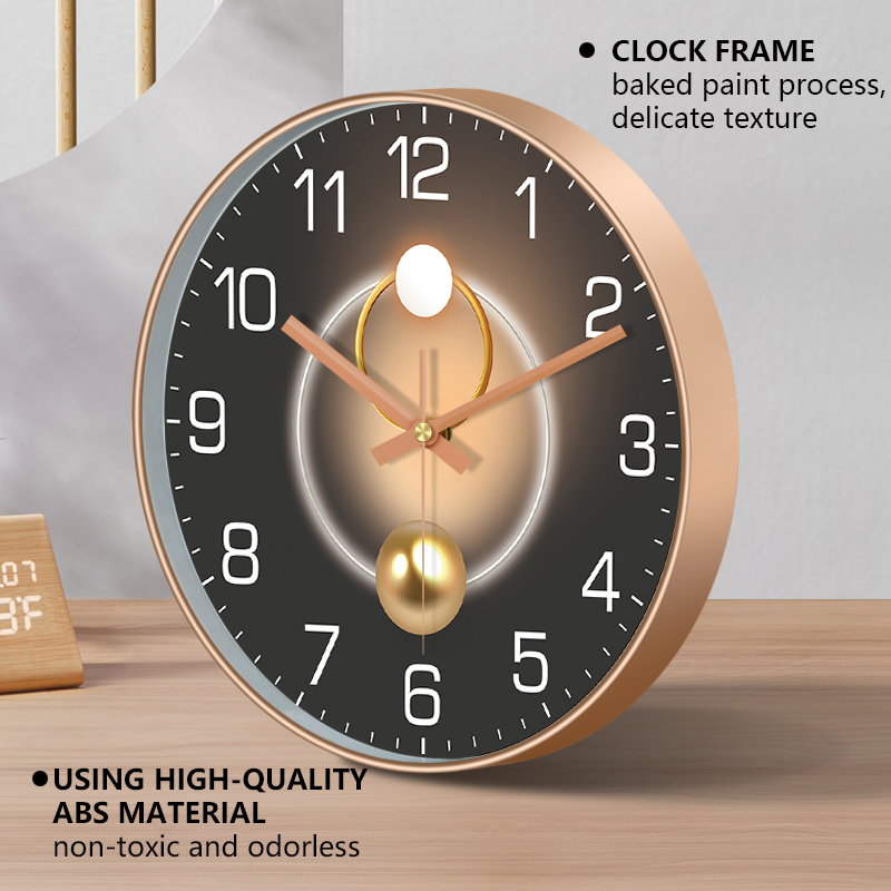 Luxury Wall Clock 2D Light Sha – Lighting Home Decor Wall Clocks recenzja i cena