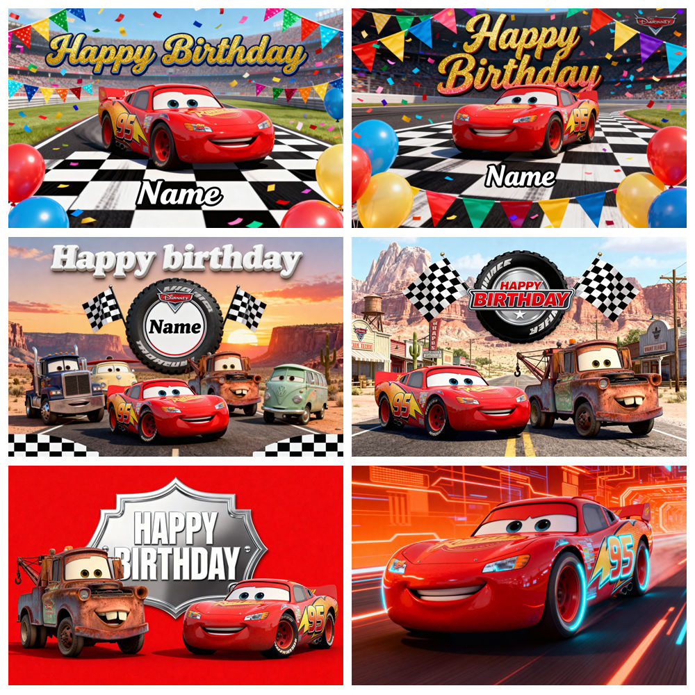Disney Lightning McQueen Photo – Lighting Mcqueen Birthday Decor recenzja i cena