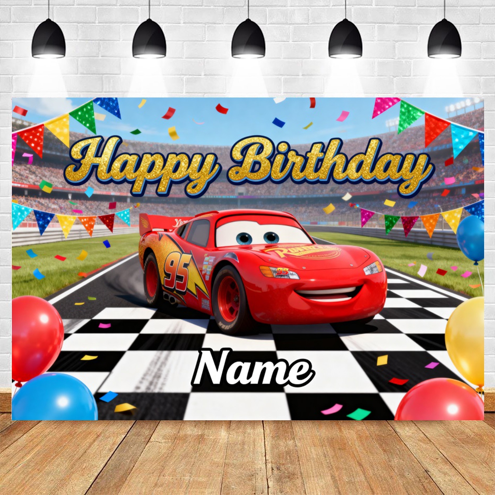 Disney Lightning McQueen Photo – Lighting Mcqueen Birthday Decor recenzja i cena