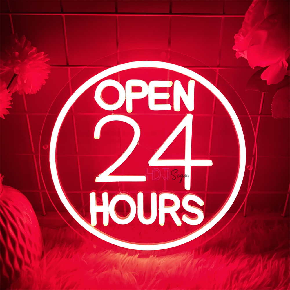 Neon Led Signs open 24 hour Co – Decor Lighting Opening Hours recenzja i cena