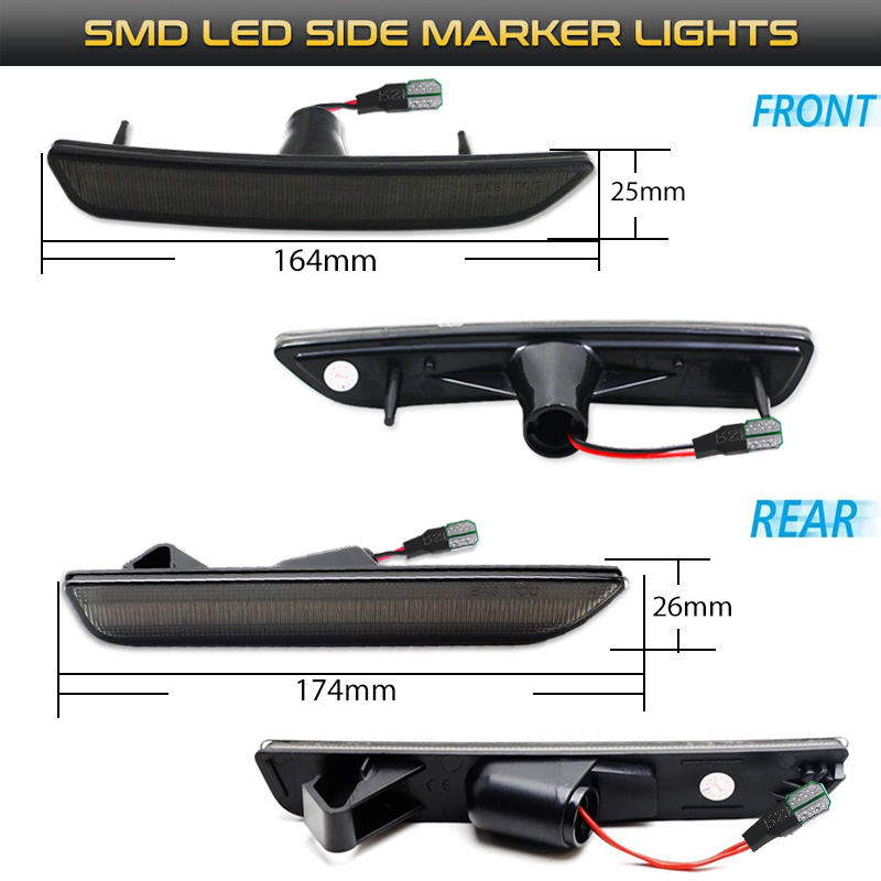 2pcs Car Front Rear Bumper Sid – Orange Lighting Decor recenzja i cena