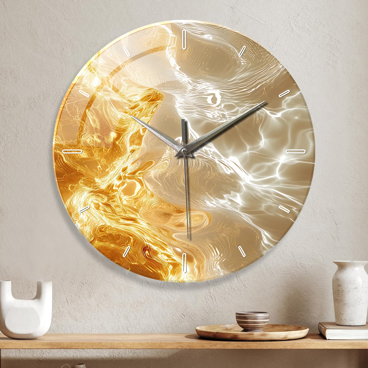 1pc glass wall clock, modern l – Lighting Home Decor Wall Clocks recenzja i cena