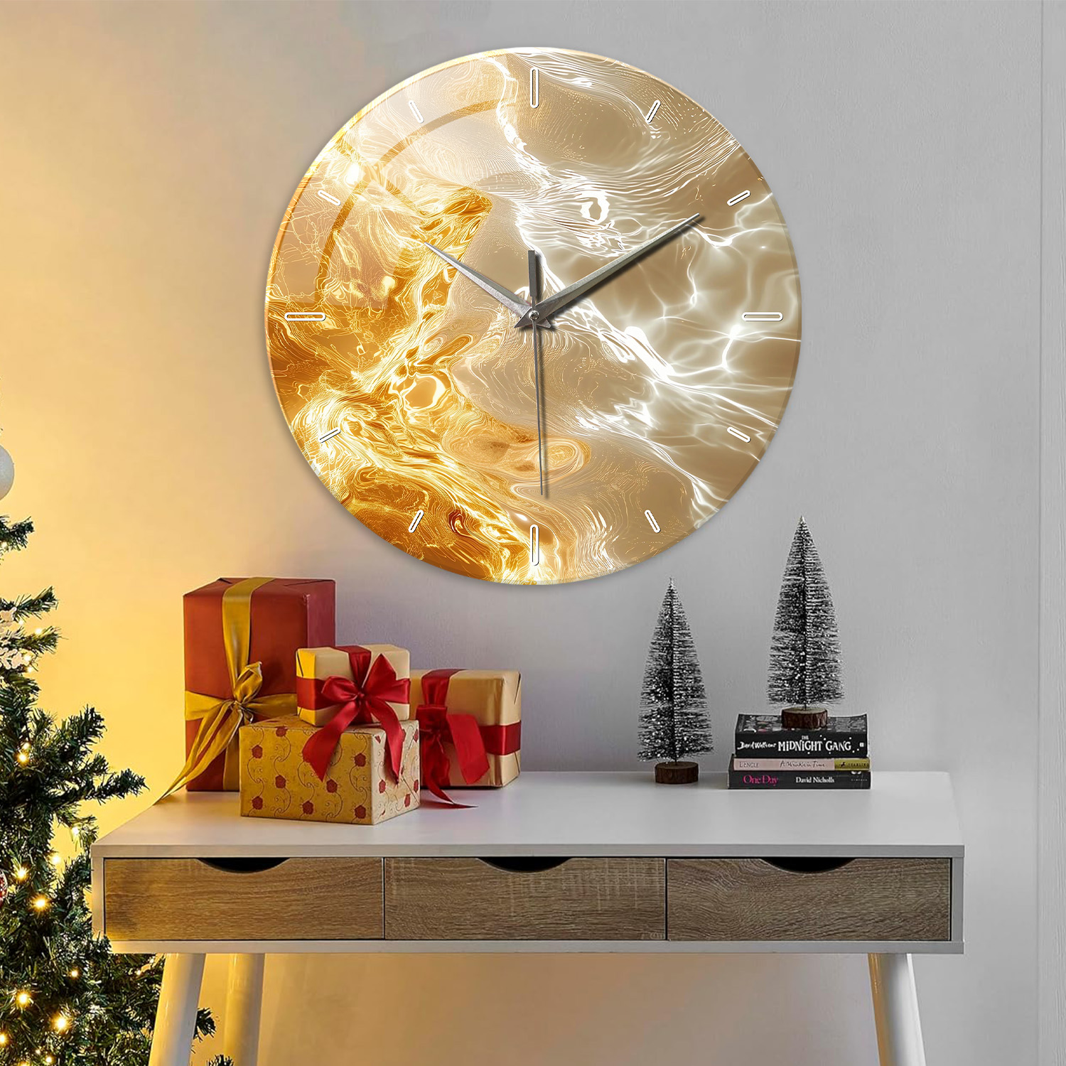 1pc glass wall clock, modern l – Lighting Home Decor Wall Clocks recenzja i cena