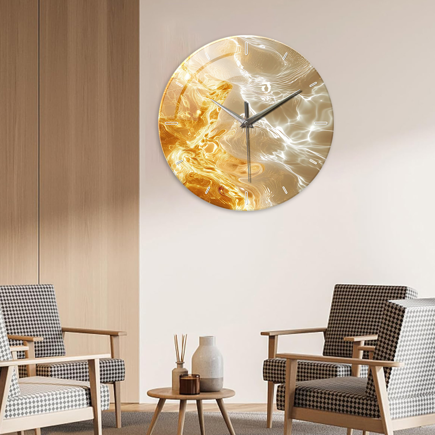 1pc glass wall clock, modern l – Lighting Home Decor Wall Clocks recenzja i cena