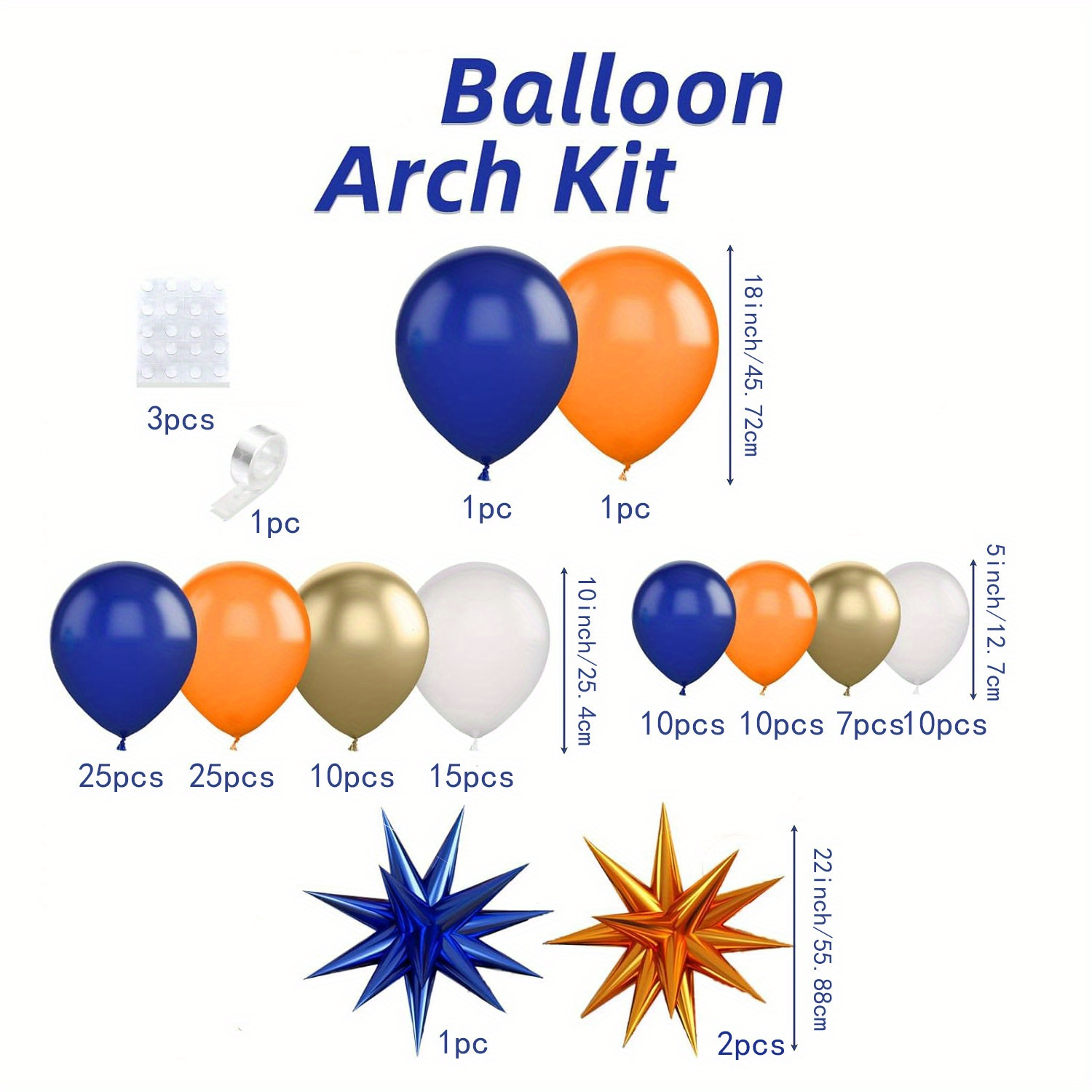 121pcs Orange and Blue Balloon – Orange Lighting Decor recenzja i cena