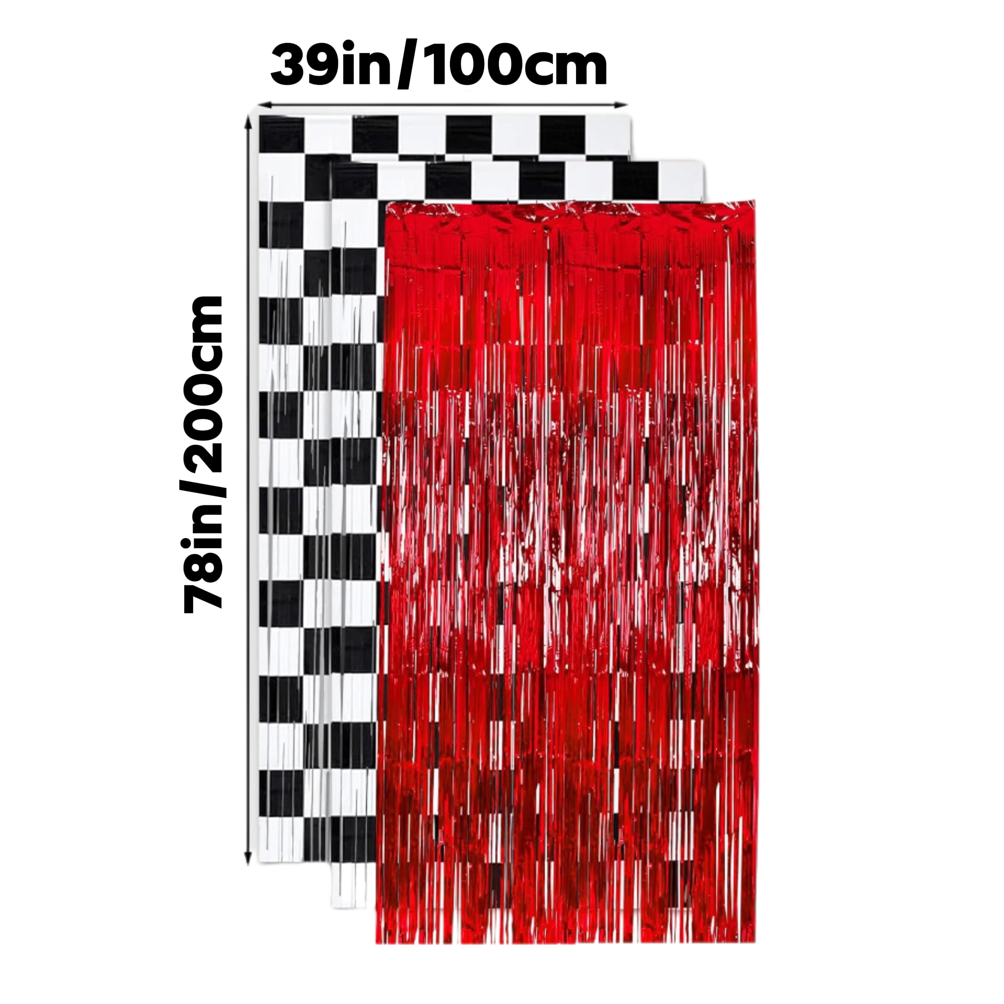 3Pcs Racing Cars Foil Fringe S – Lighting Mcqueen Birthday Decor recenzja i cena