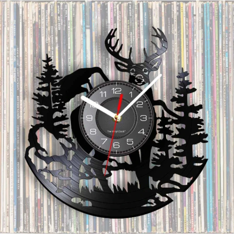 Forest Deer Vinyl Record Wall  – Lighting Home Decor Wall Clocks recenzja i cena