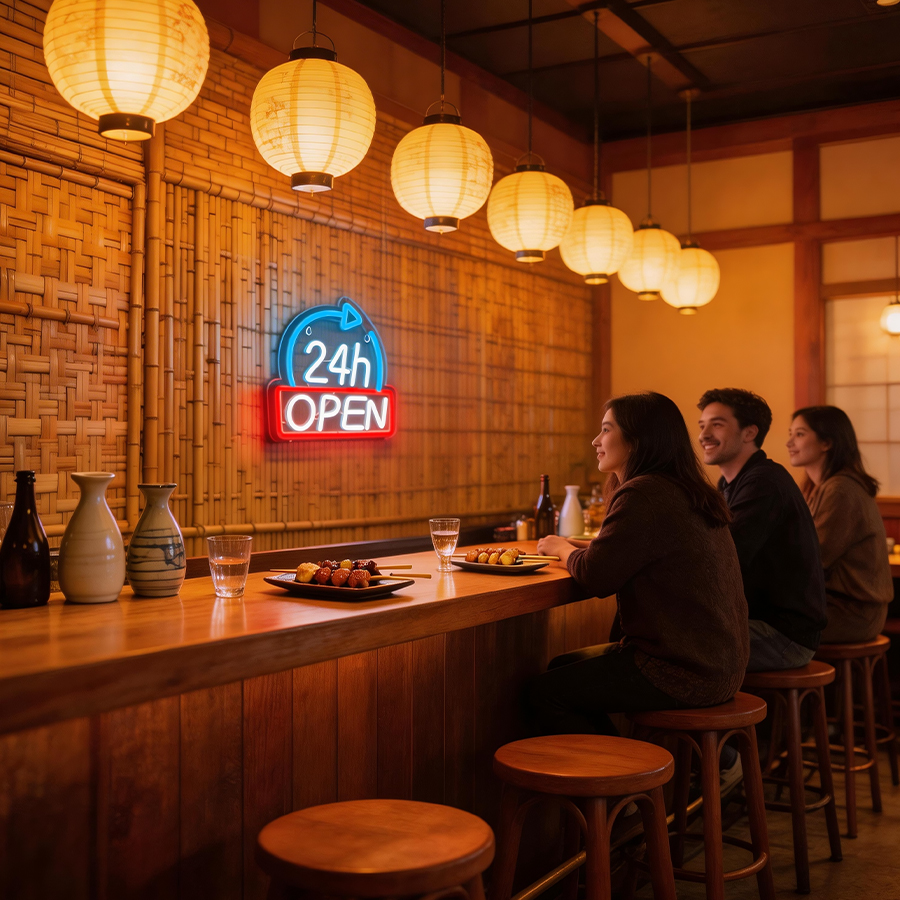 Open 24 Hours Neon Signs for W – Decor Lighting Opening Hours recenzja i cena