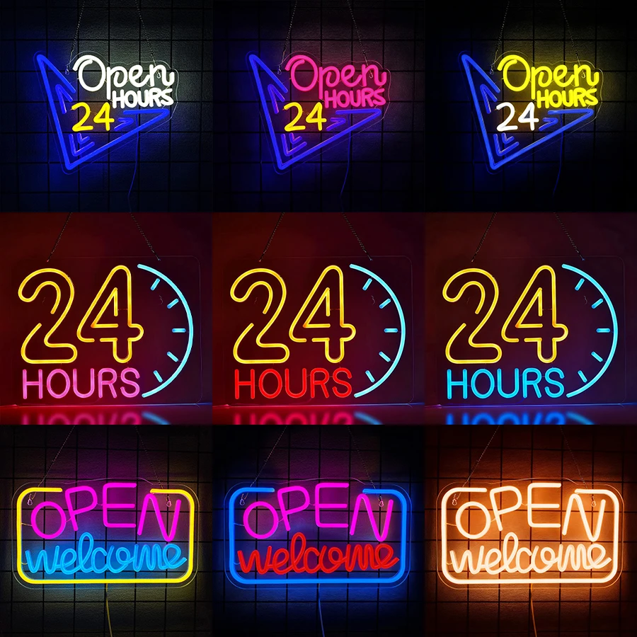 USB Light Up Sign for Café Bus – Decor Lighting Opening Hours recenzja i cena