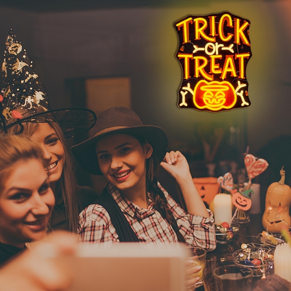Trick or Treat Halloween Neon  – Home Decor Lighting Tricks recenzja i cena